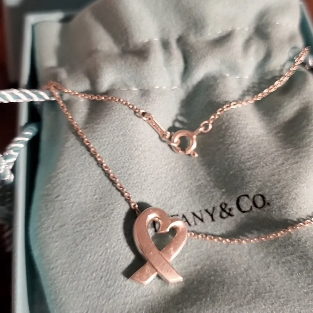 Tiffany Paloma Picasso Loving Heart Pendant Necklace Sterling Silver Luxury - Picture 11 of 17